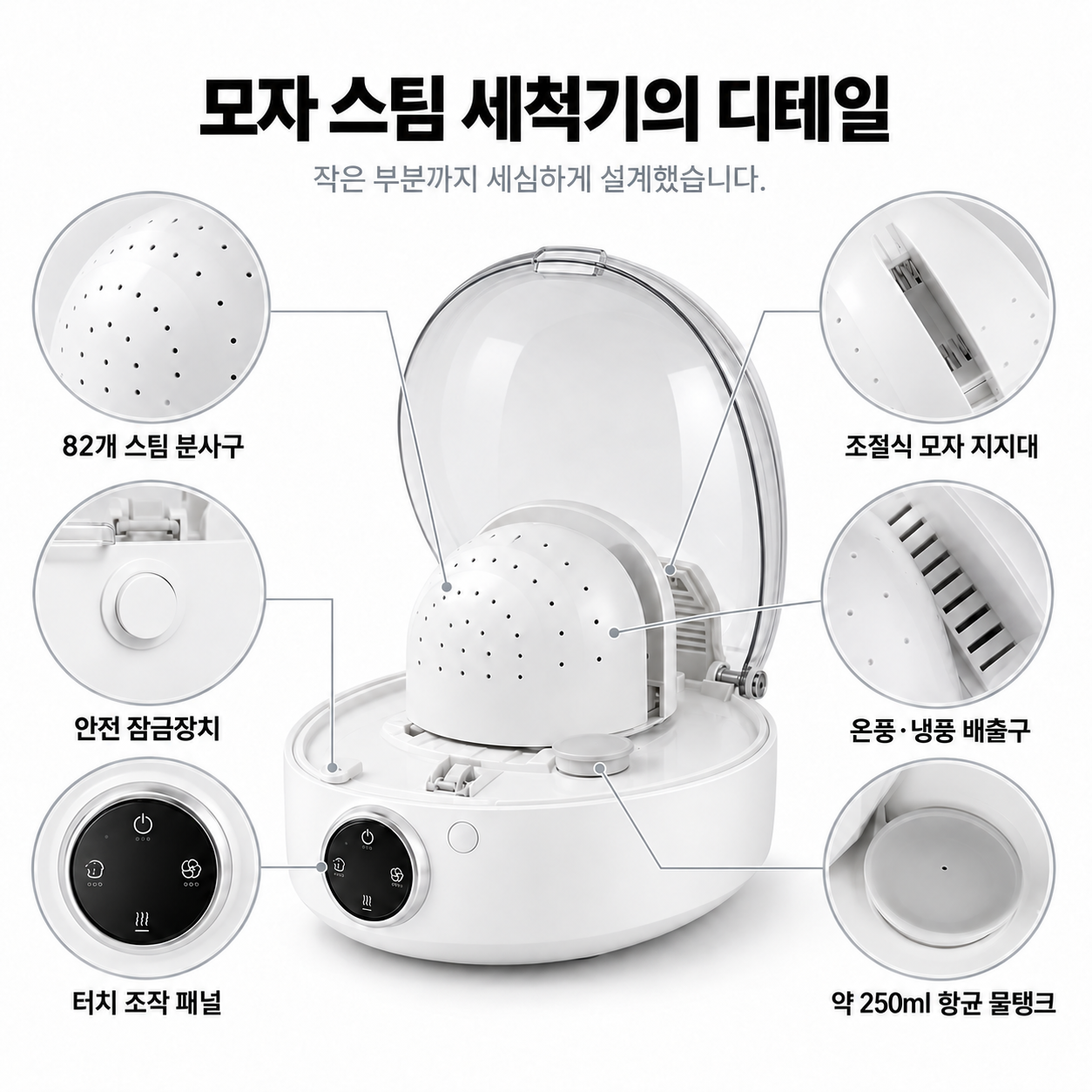 CAPNOX 모자 스팀 세척기